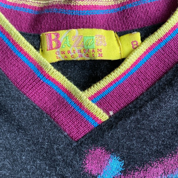 Christian LaCroix Bazar kids sweater with Graffiti ‘spray paint’, sz 8 - Picture 2 of 6